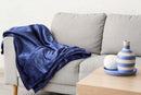 Snug Flannel Fleece Blanket ? Super Soft Throw in Navy