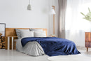 Snug Flannel Fleece Blanket ? Super Soft Throw in Navy