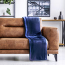 Snug Flannel Fleece Blanket Super Soft Throw in Navy