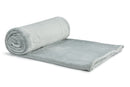 Snug Flannel Fleece Blanket ? Super Soft Throw in Silver