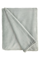 Snug Flannel Fleece Blanket ? Super Soft Throw in Silver