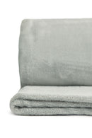 Snug Flannel Fleece Blanket ? Super Soft Throw in Silver