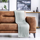 Snug Flannel Fleece Blanket ? Super Soft Throw in Silver