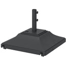 Outsunny 60kg Square Parasol Base With Wheels Fillable Plastic Umbrella Stand