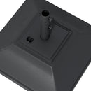 Outsunny 60kg Square Parasol Base With Wheels Fillable Plastic Umbrella Stand