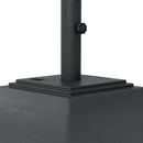Outsunny 60kg Square Parasol Base With Wheels Fillable Plastic Umbrella Stand