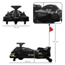 HOMCOM 12V Electric Go Kart for Kids with Music, LED Lights