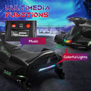 HOMCOM 12V Electric Go Kart for Kids with Music, LED Lights
