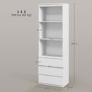 HOMCOM 180cm Tall Bookshelf Free Standing Storage Shelf Unit with Storage White