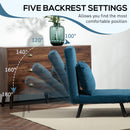 HOMCOM Blue Click Clack Single Chair Bed Settee for Living Room, Guest Room
