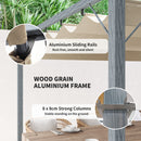 Outsunny 3 x 3(m) Aluminium Garden Pergola with Retractable Roof, Natural