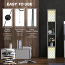 HOMCOM 2-Light Modern Floor Lamp with Shelves for Living Room, Bedroom