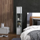 HOMCOM 2-Light Modern Floor Lamp with Shelves for Living Room, Bedroom