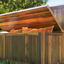 Outsunny Wood Storage Bench for Patio, Outdoor Garden Seating, Brown