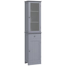 kleankin Storage Cabinet Organizer Tower with Shelves & Drawer, Grey