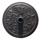 Outsunny 9kg Garden Parasol Base, Round Resin Sun Umbrella Base, Bronze