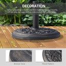 Outsunny 9kg Garden Parasol Base, Round Resin Sun Umbrella Base, Bronze