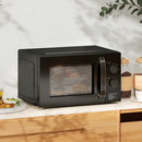 HOMCOM 23L Solo Manual Microwave Oven With 5 Levels, Timer, Black
