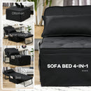 HOMCOM Folding Sleeper Chair Bed With Pillow And Side Pockets, Black