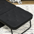 HOMCOM Folding Sleeper Chair Bed With Pillow And Side Pockets, Black