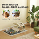 PawHut Small Animal Cage, Guinea Pig Cage with Removable Pet Playpen, Beige