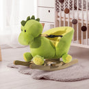 HOMCOM Kids Rocking (Dinosaur) Horse - Plush Ride-On Dinosaur Seat - with Seat Safety Belt