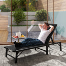 Outsunny Folding Sun Lounger, 5-Position Adjustable Sun Sunbed