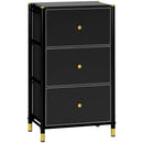 HOMCOM Chest of Drawers with 3 Drawers for Bedroom, Living Room, Black