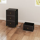 HOMCOM Chest of Drawers with 3 Drawers for Bedroom, Living Room, Black