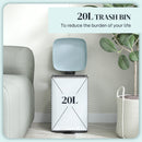 HOMCOM 20L Kitchen Pedal Bin, Metal Rubbish Bin with Soft-close Lid