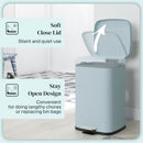 HOMCOM 20L Kitchen Pedal Bin, Metal Rubbish Bin with Soft-close Lid