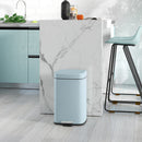 HOMCOM 20L Kitchen Pedal Bin, Metal Rubbish Bin with Soft-close Lid