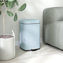 HOMCOM 20L Kitchen Pedal Bin, Metal Rubbish Bin with Soft-close Lid