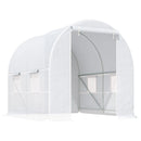 Outsunny Greenhouse Polytunnel 2.5 x 2 x 2 m - White