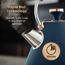 Tower Cavaletto Kettle 1.7L 3KW  - Midnight Blue