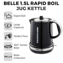 Tower Belle Jug Kettle 3KW 1.5L  - Black