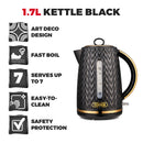 Tower Empire Kettle 3KW 1.7L  - Black