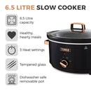Tower Rose Gold Slow Cooker 6.5L  - Rose Gold