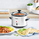 Tower Infinity Slow Cooker 1.5L  - Stainless Steel - Economical 120W