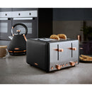 Tower Cavaletto 4 Slice Toaster  - Black