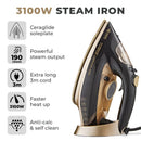 Tower Ceraglide Steam Iron 3100w  - Black