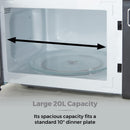 Tower Digital Microwave Mirror Door 800w 20L - Black and Chrome