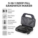 Tower Deep Fill Sandwich Maker 3in1