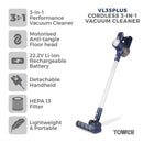 Tower VL35 Pro Cordless Vacuum Cleaner  - Blue