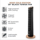 Tower Cavaletto Tower Fan 29"  - Black