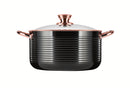 Tower Linear Casserole Rose Gold 24cm  - Black