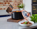 Tower Linear Casserole Rose Gold 24cm  - Black