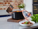 Tower Linear Casserole Rose Gold 24cm  - Black