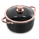 Tower Linear Casserole Rose Gold 24cm  - Black