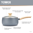 Tower Scandi 3 Piece Saucepan Set  - Grey